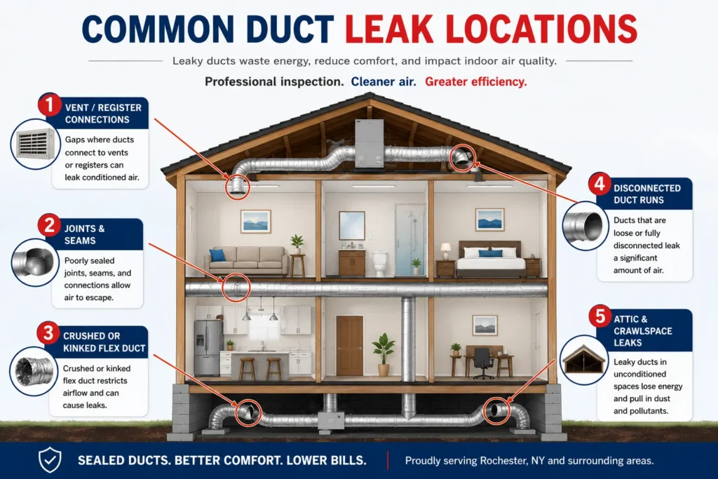 John Betlem Heating and Cooling Rochester NY Ductwork repair