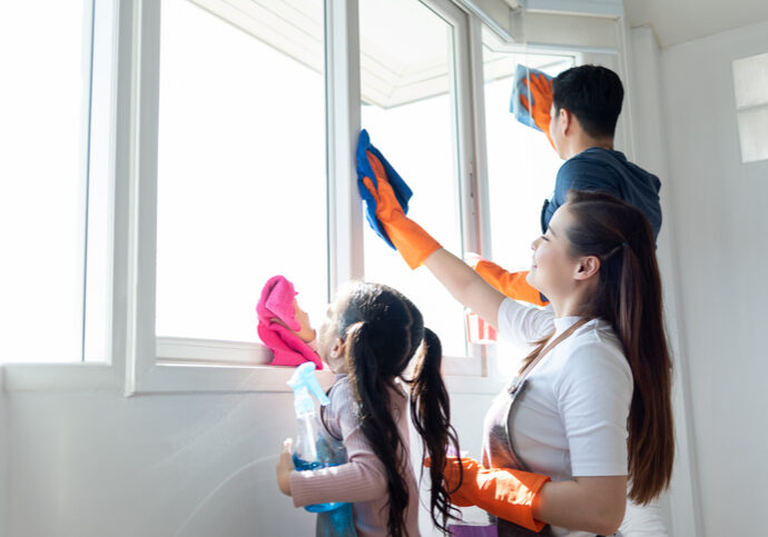 cleaning windows